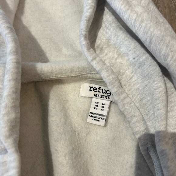 refuge Cropped zippered hoodie sweatshirt gray - Picture 2 of 2